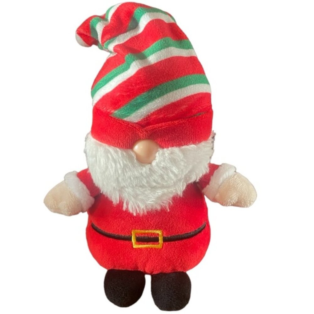 TY Gnewman Christmas Gnome Bean Bag Plush 8” Toy